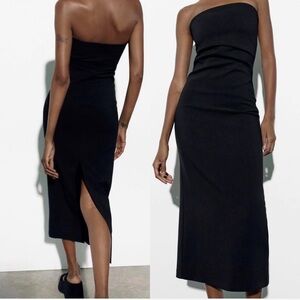 Zara Black Strapless Dress